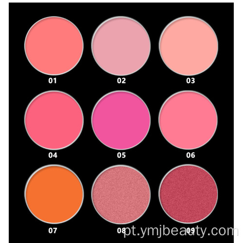 Busher de creme de cores por atacado 9 colorido blush personalizado